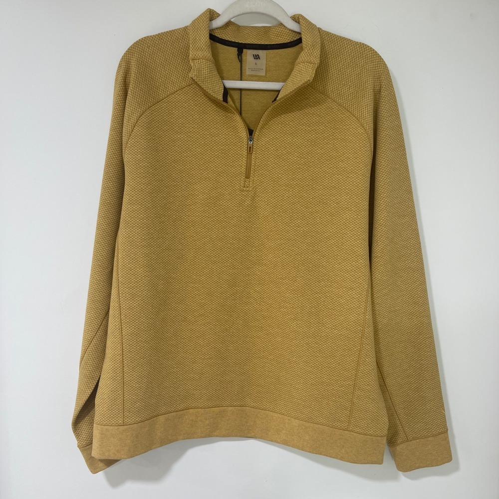 VRST Recharge Pebble 1/4 Zip Mens Large Palomino Gold Four-Way Stretch‎ Gorpcore